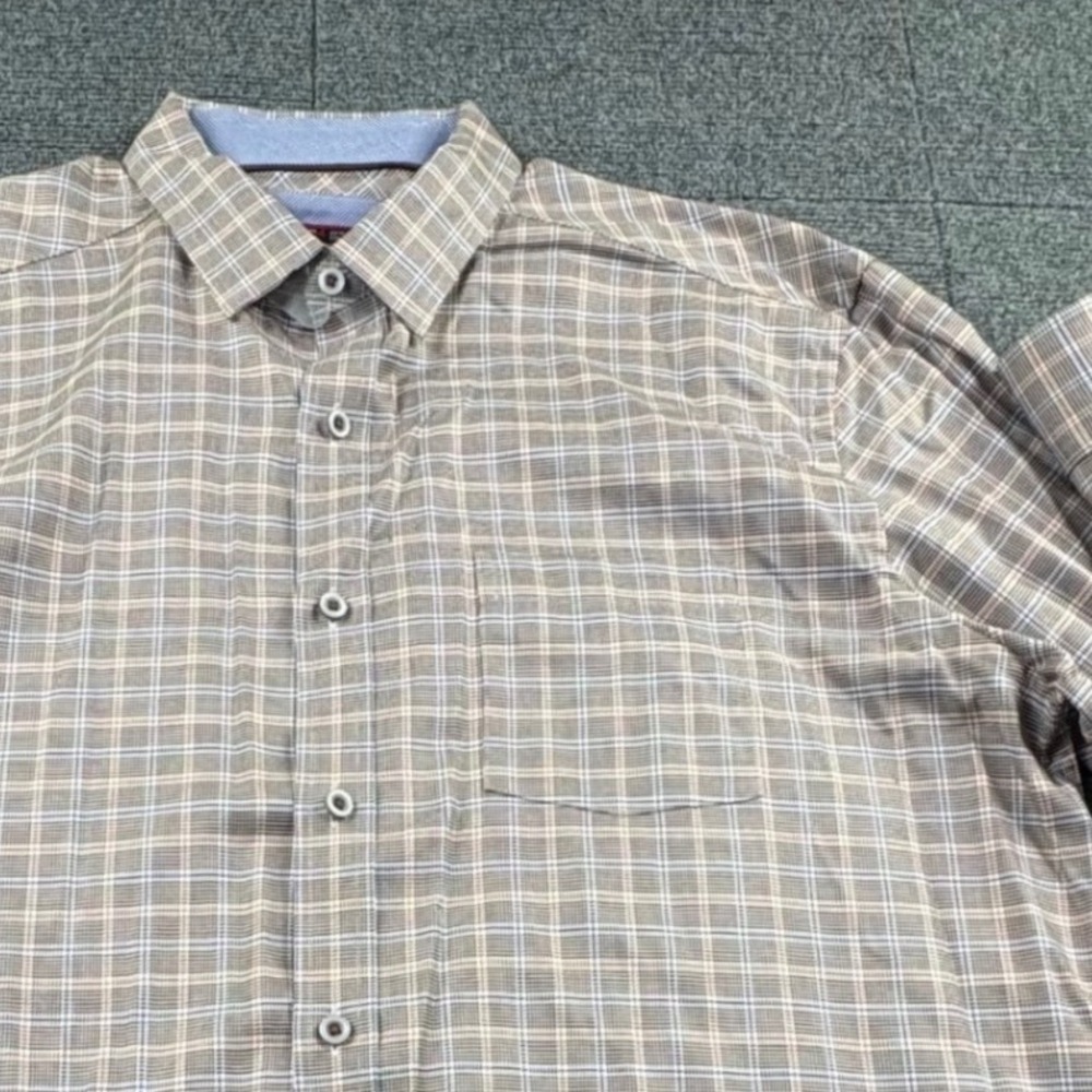 Johnston & Murphy XC4 Extreme Comfort Mens XL Plaid Cotton Button Down Shirt